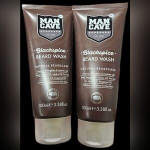 NWT 》2×《 MANCAVE BLACKSPICE BEARD WASHES 100mL/ea!